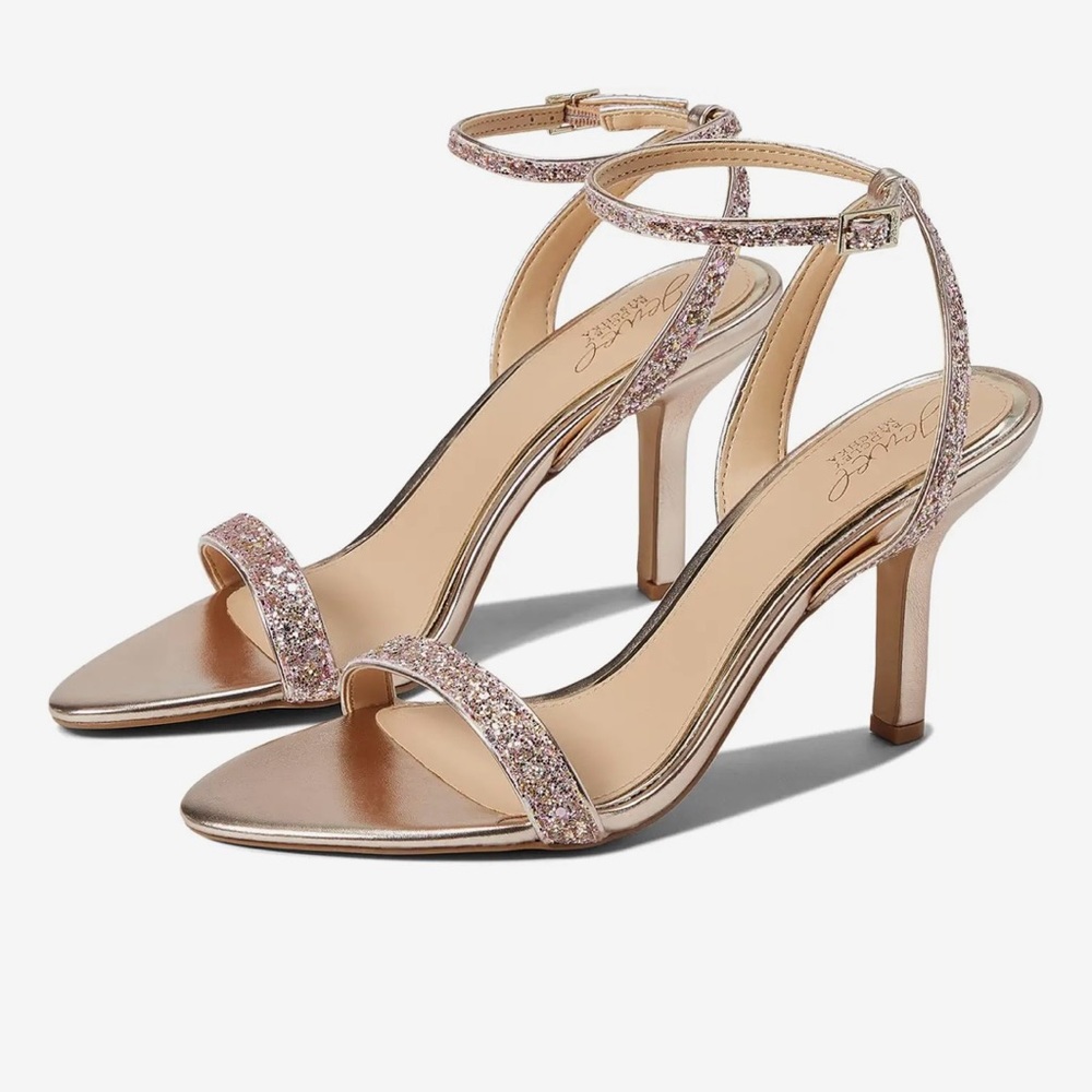 NEW Jewel Badgley Mischka Womens OJAI Il ROSE GOLD 
Ankle Strap size 6.5